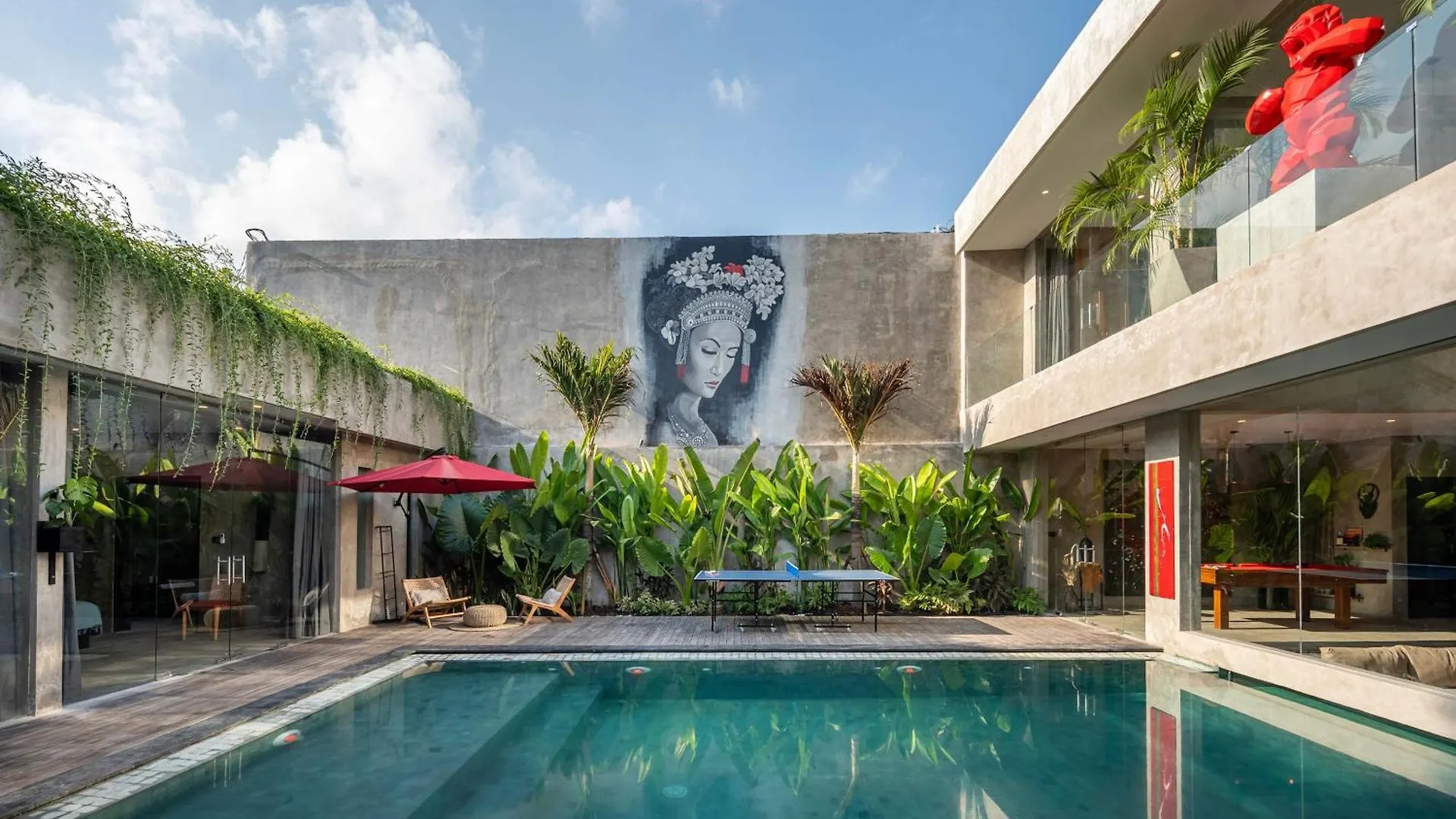 Artistic 4Bd Villa With Private Pool & Jungle Vibes Seminyak Hébergement de vacances
